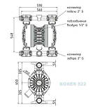 Пневматичний мембранний насос BOXER 522 PVDF IB522-FC-MTTFT--, фото 3