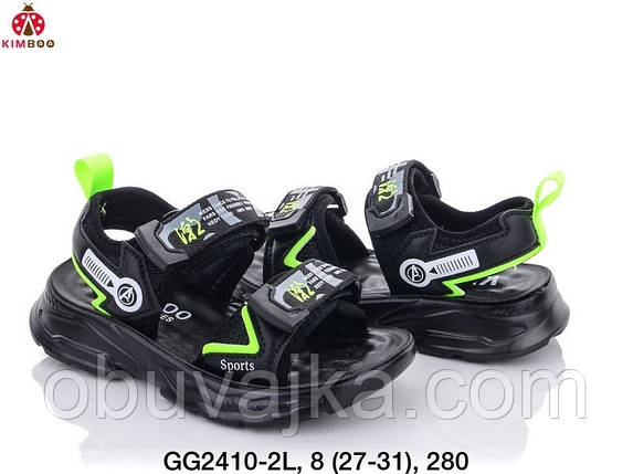 Дитяче літнє взуття 2022 оптом. Дитячі босоніжки бренда Kimboo для хлопчиків (рр. з 27 по 31), фото 2