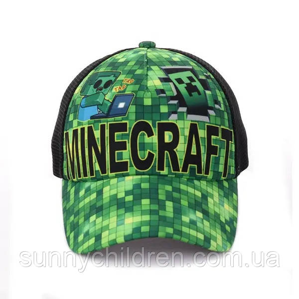 Кепка Minecraft літня із сіткою. Мерч Майнкрафт Україна