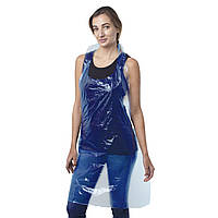 Одноразовий фартух поліетиленовий SanGig Standart, 100 шт Блакитний