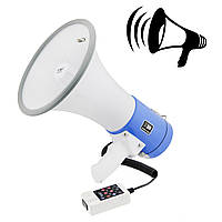 Рупорний гучномовець ручний Megaphone ER 66 12v 50W вуличний рупор з підсилювачем, мегафон для тренера