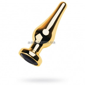 Анальний корок Gold anal plug Toyfa black round-shaped