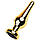 Анальний корок Gold anal plug Toyfa black round-shaped, фото 3