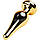 Анальний корок Gold anal plug Toyfa black round-shaped, фото 4