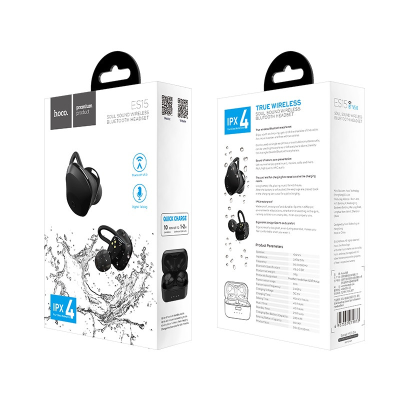 Безпровідні навушники Hoco ES15 Bluetooth Black