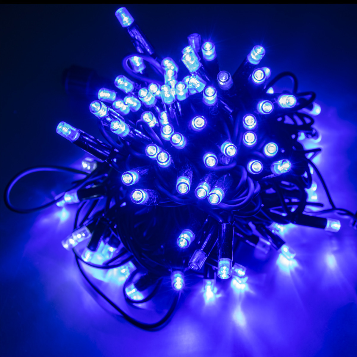 Уличная гирлянда на дом 10м Xmas LED 100L Синяя гирлянда на дерево, новогодняя гирлянда на фасад дома (TO) - фото 1 - id-p1529011070