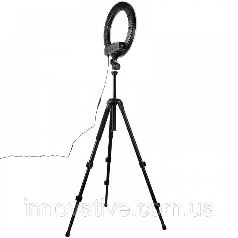 Кільцева лампа для блогера Beike QZSD Q6, 33 см (Чорний), фото 1