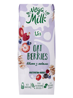 Напій рослинний вівсяний безлактозний з ягодами 250мл VegaMilk