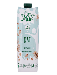 Напій рослинний вівсяний безлактозний 1л VegaMilk