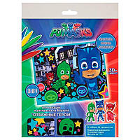 Аппликация и расскраска на бархоте Росмэн/Перо PJMasks 711019