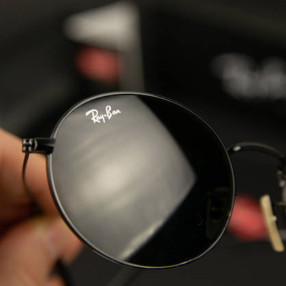 Сонцезахисні окуляри RAY BAN Oval carbon series (арт. RB3547) чорні, фото 4