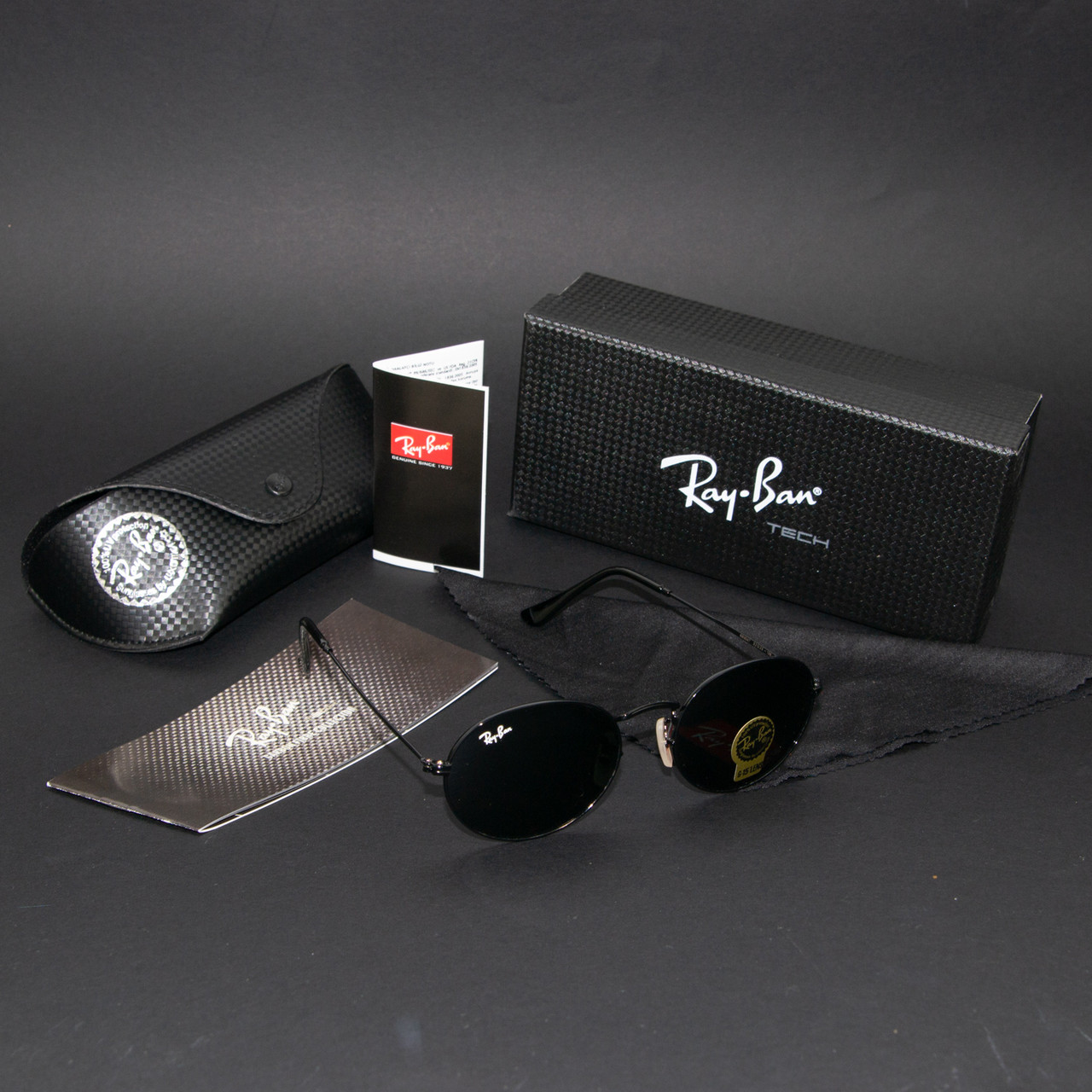 Сонцезахисні окуляри RAY BAN Oval carbon series (арт. RB3547) чорні