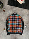 Бомбер чоловічий чорно-помаранчевий в клітину Rocqerx Unisex Clothing Club R, фото 8