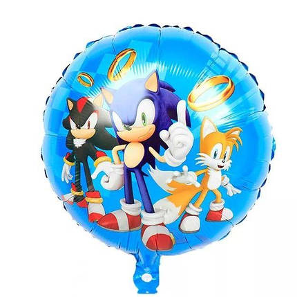 Фольгована кулька Сонік кругла 45см (18"), фото 1