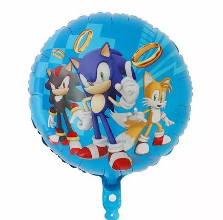 Фольгована кулька Сонік кругла 45см (18"), фото 2