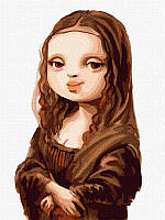 Картина по номерам Современная Мона Лиза 30х40см в термопакете ТМ Идейка Украина (KHO4852)