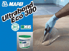 Клей клей для лінолеуму,вінілової плитки,килимових покриттів Ultrabond Eco 380 Mapei,16 кг.