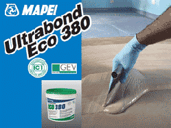 Клей клей для лінолеуму,вінілової плитки,килимових покриттів Ultrabond Eco 380 Mapei,16 кг.