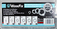 Набір плоских шайб WerkFix 900 шт у байзері М3, M4, M8 - 150 шт, M5, M6 - 200 шт, M10 - 50 шт