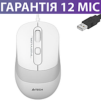Комп'ютерна миша для ПК та ноутбука A4Tech Fstyler FM10 біла/сіра, USB, дротова мишка юсб
