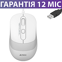 Компьютерная мышь для ПК и ноутбука A4Tech Fstyler FM10 белая/серая, USB, проводная мышка юсб