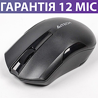Безпровідна мишка A4Tech G3-200N чорна, працює на будь-яких поверхнях, миша для ПК и ноутбука