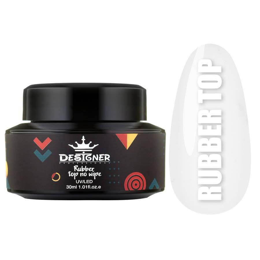 Топове покриття Rubber Top 30 мл. Designer (Дизайнер Професіонал) з липким шаром для гель-лаку, в банці