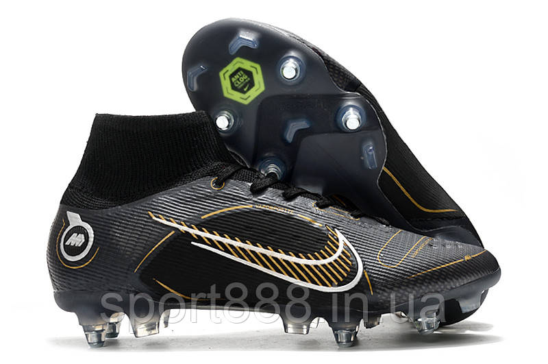 Eur39-45 Бутси Nike Mercurial Shadow Superfly 8 Elite SG чорні Найк 14 футбольні