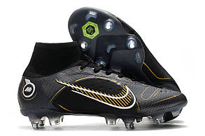 Eur39-45 Бутси Nike Mercurial Shadow Superfly 8 Elite SG чорні Найк 14 футбольні