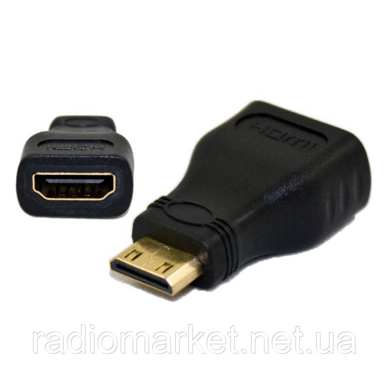 Перехідник (адаптер) штекер mini HDMI- гніздечко HDMI