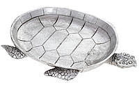 Декоративное блюдо Черепаха 26см, цвет - серебро