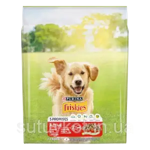 Friskies Active Фріскіс актив для собак середніх и крупних порід з яловичиною, 10 кг, фото 1