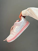 Кроссовки женские Nike SB Dunk Low Pink Bird розовые найк кожаные низкие модные на весну