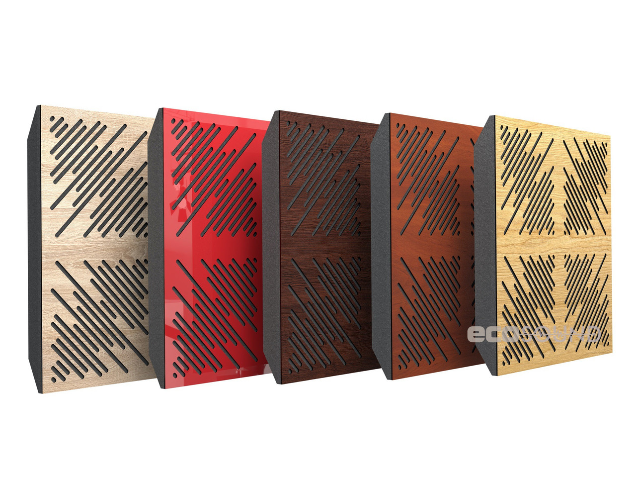 Акустична панель Ecosound 4Diagonals Apple-Locarno 50 х 50 см 53 мм коричнева
