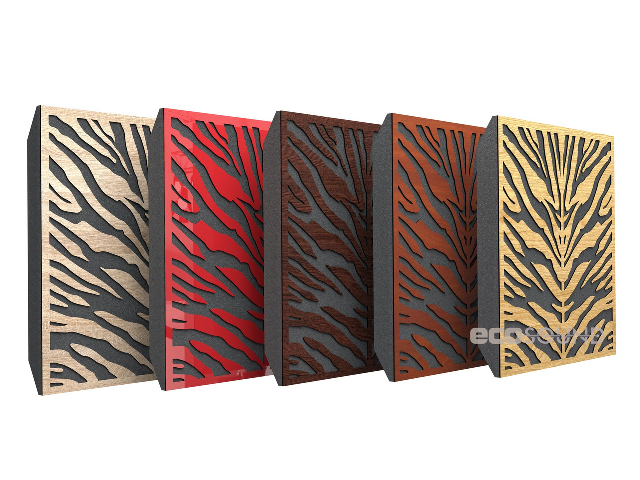 Акустична панель Ecosound Zebra Apple-Locarno 50 х 50 см 53 мм коричнева