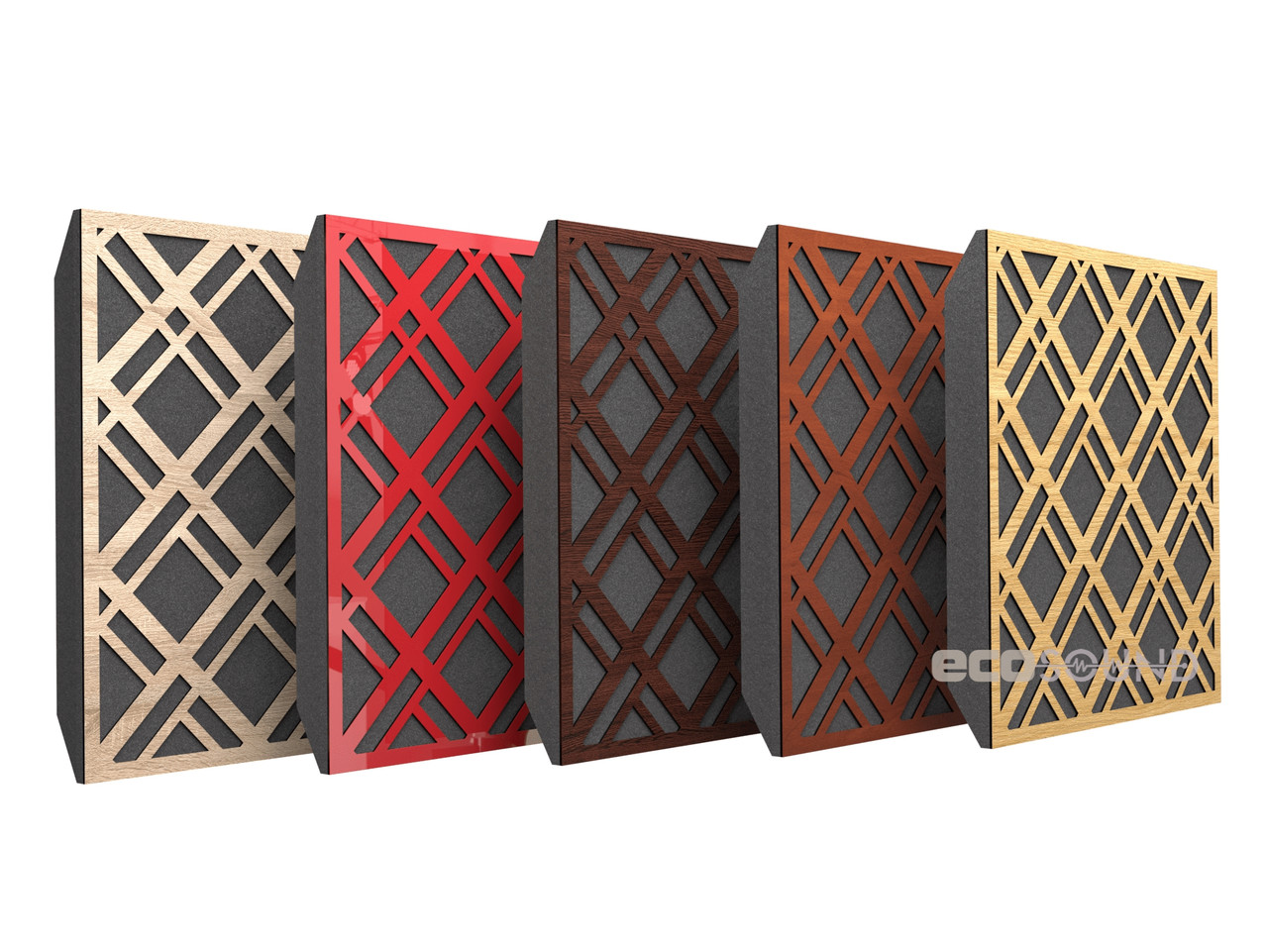 Акустична панель Ecosound Grille Apple-Locarno 50 х 50 см 53 мм коричнева