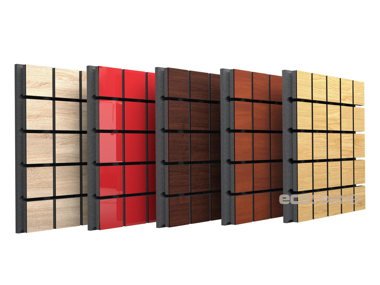 Акустична панель Ecosound Tetras Wood Apple-Locarno 50 х 50 см 53 мм коричнева