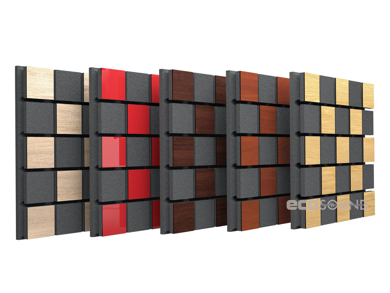 Акустична панель Ecosound Tetras Acoustic Wood Apple-Locarno 50 х 50 см 53 мм коричнева