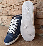 Кеди джинс зі стікерами, на шнурках та блискавці, фото 3