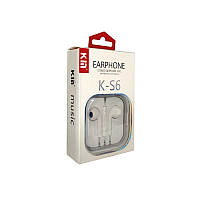 Навушники вакуумні з мікрофоном KIN K-S6