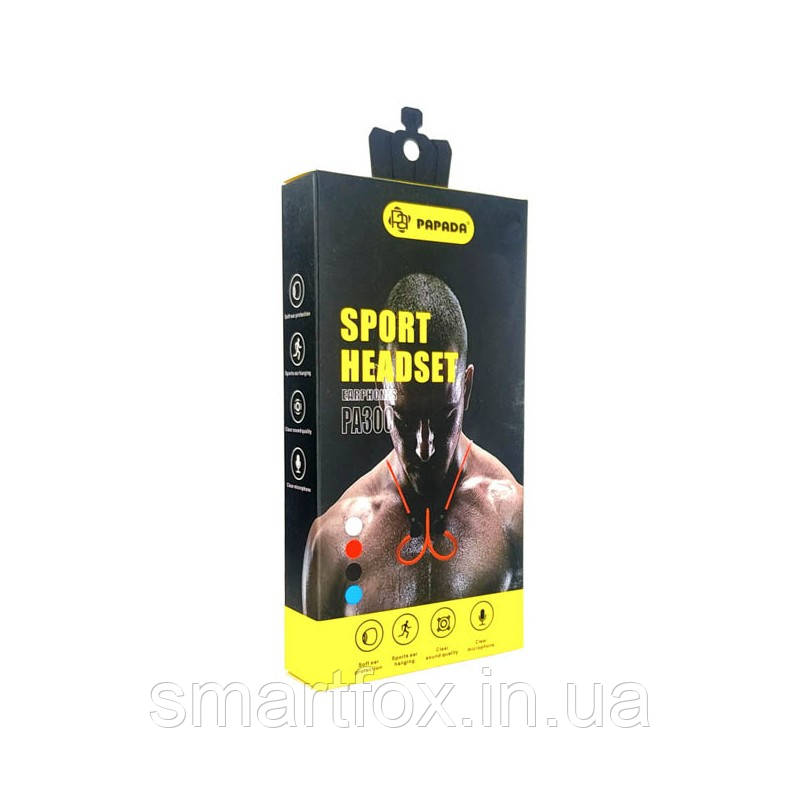 Навушники вакуумні з мікрофоном PAPADA PA300 SPORT