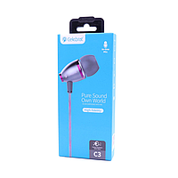 Навушники вакуумні з мікрофоном Celebrat C3