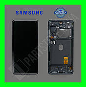 Дисплей Samsung G780 Black S20 FE (GH82-24214A) сервісний оригінал у зборі з рамкою (переклеєне скло)