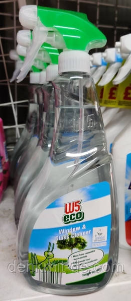 Средство для мытья стекол и зеркал Window & Glass Cleaner W5 1 л Eco