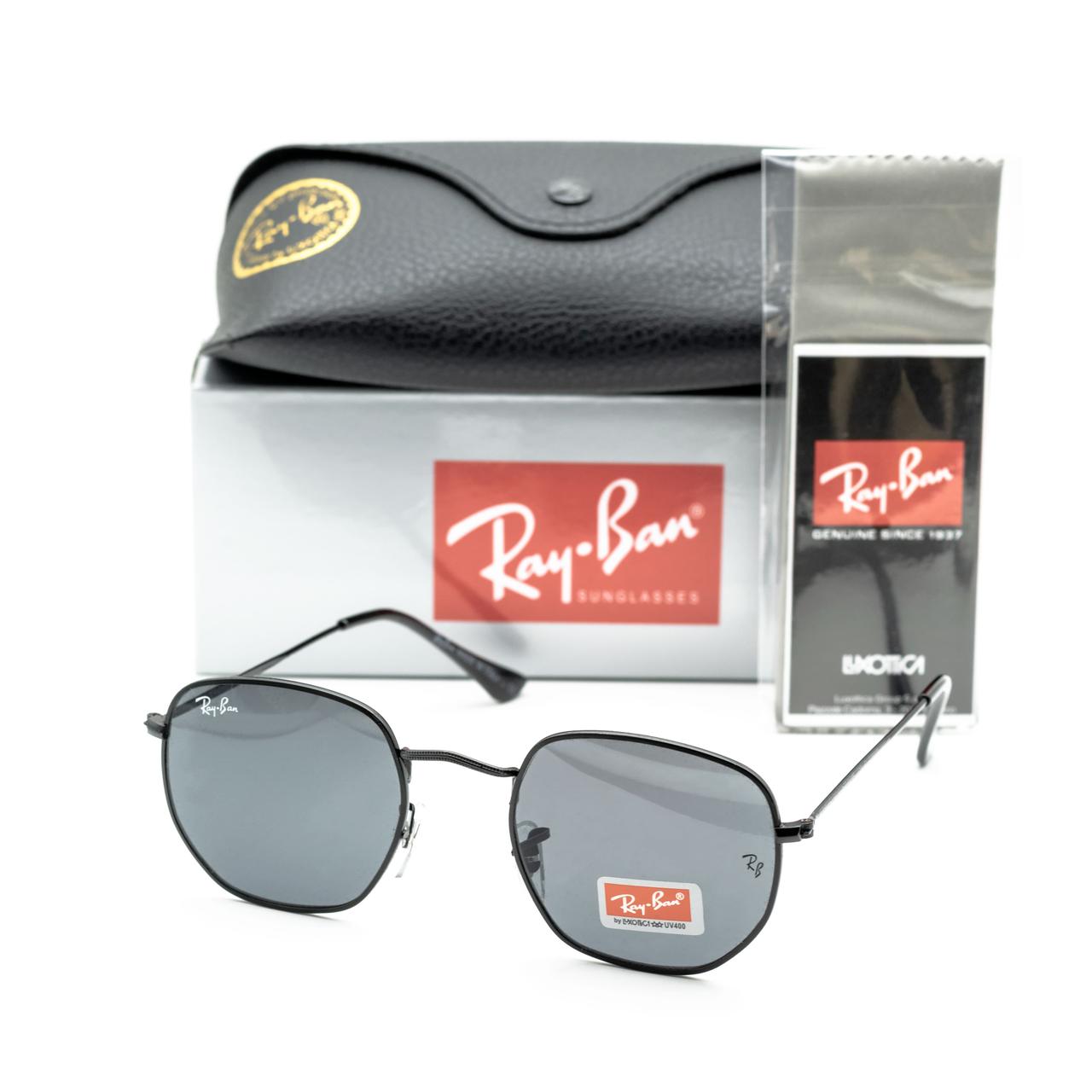 Окуляри Ray Ban Hexagonal чорні, фото 1
