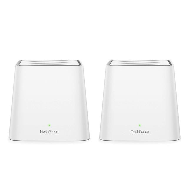 2 роутера Mesh Force M1 AC1200 Dual-Band 2.4 + 5 ГГц 2x Gigabit WAN/LAN безшова мережа WiFi для великого будинку