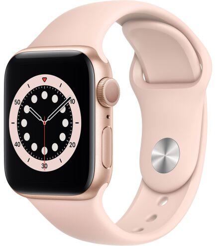 Смарт-годинник Apple Watch Series 6 GPS 40 mm Gold Aluminum Case w. Pink Sand Sport B. (MG123)