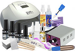 Стартовий набір для манікюру OXXI з Лампою Sun Х - 54 W і фрезерують Lina