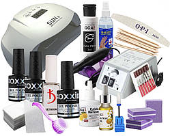 Стартовий набір для манікюру OXXI з Лампою Sun X - 54w і Фрезерують Lina 20000 об.