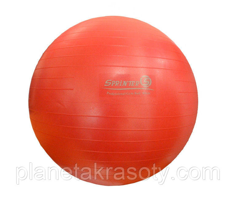 М'яч для фітнесу GYM BALL, матовий. d - 65 см ЧЕРВОНИЙ